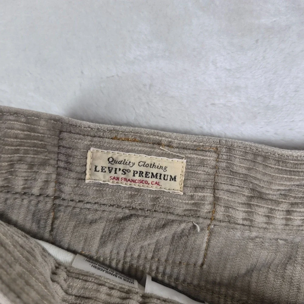 Levi's Premium 578 Baggy Corduroy Pants Men's 33x30 Brown Relaxed Casual Comfort